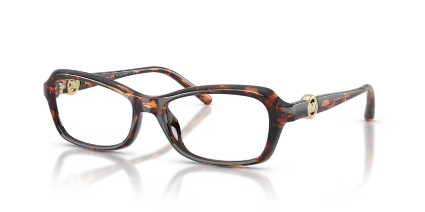 Michael Kors Bold Hakone 0MK4182U 4031 Polished Luggage Tortoise Full Rim Rectangle Eyeglasses Frame