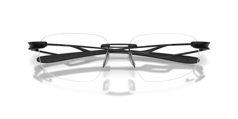 Oakley 0OX5096 Marais Color 509601 Satin Black Titanium Rimless Frame with Clear Demo Lenses