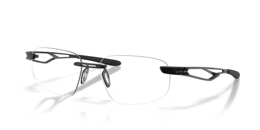 Oakley 0OX5096 Marais Color 509601 Satin Black Titanium Rimless Frame with Clear Demo Lenses