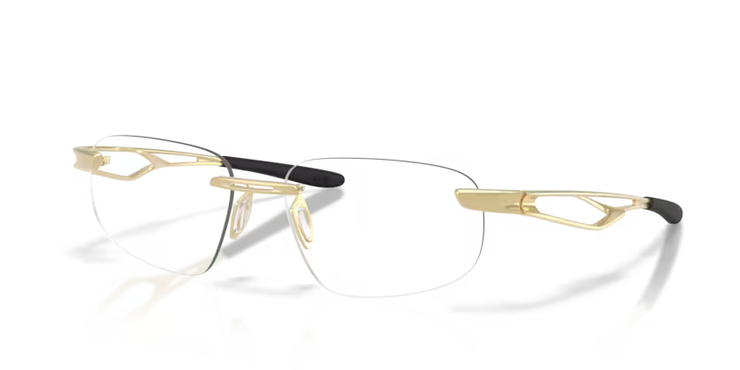 Oakley 0OX5096 Marais Color 509602 Satin Light Gold Titanium Rimless Frame with Clear Demo Lenses