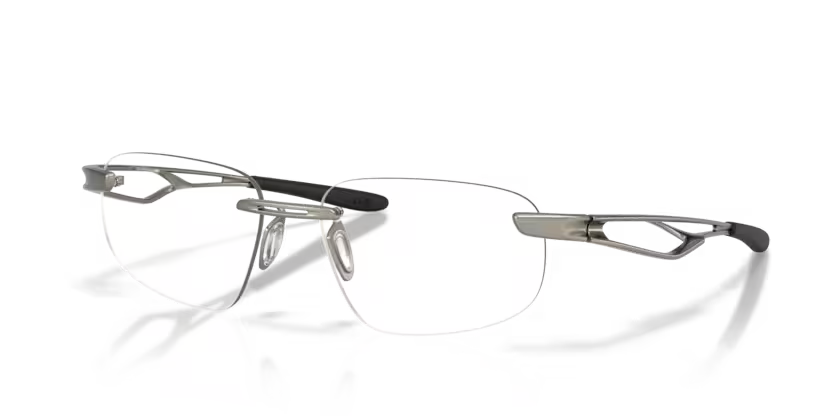Oakley 0OX5096 Marais Color 509604 Matte Gunmetal Titanium Rimless Frame with Clear Demo Lenses