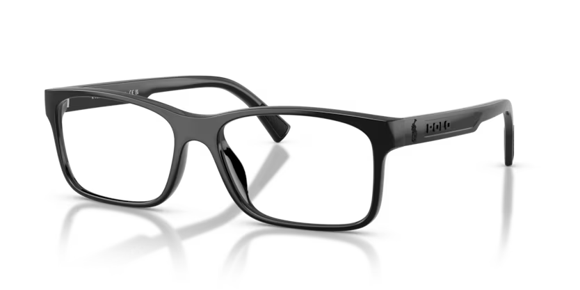 Polo Ralph Lauren 0PH2301U 5001 Shiny Black Full Rim Rectangular Optical Eyeglasses Frame