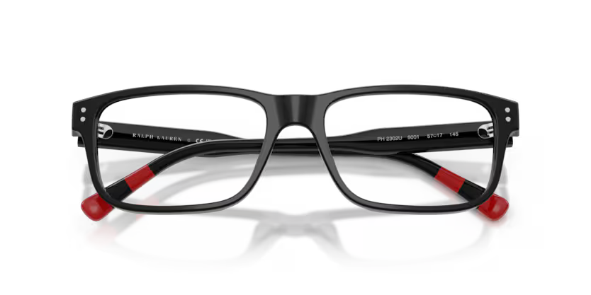 Polo Ralph Lauren PH2302U 5001 Shiny Black Rectangular Optical Frame