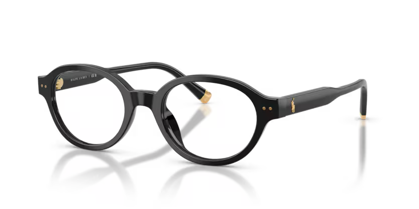 Polo Ralph Lauren 0PH2305U 5001 Shiny Black Full Rim Acetate Oval Optical Eyeglasses Frame