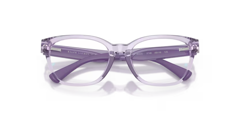 Polo Ralph Lauren 0PP8553U 5746 Shiny Transparent Violet Pillow Optical Frame