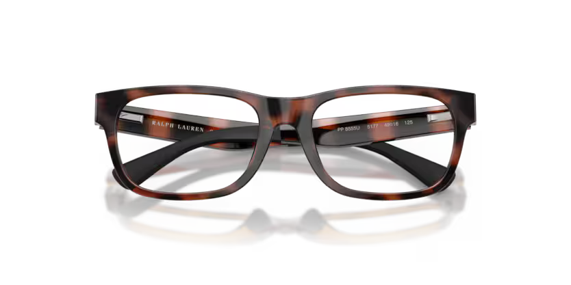 Polo Ralph Lauren 0PP8555U 5177 Shiny Dark Havana Rectangular Optical Frame