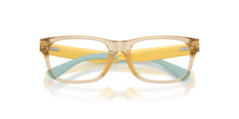 Polo Ralph Lauren 0PP8555U 5756 Shiny Transparent Light Yellow Rectangular Optical Frame