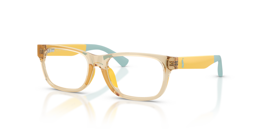 Polo Ralph Lauren 0PP8555U 5756 Shiny Transparent Light Yellow Rectangular Optical Frame