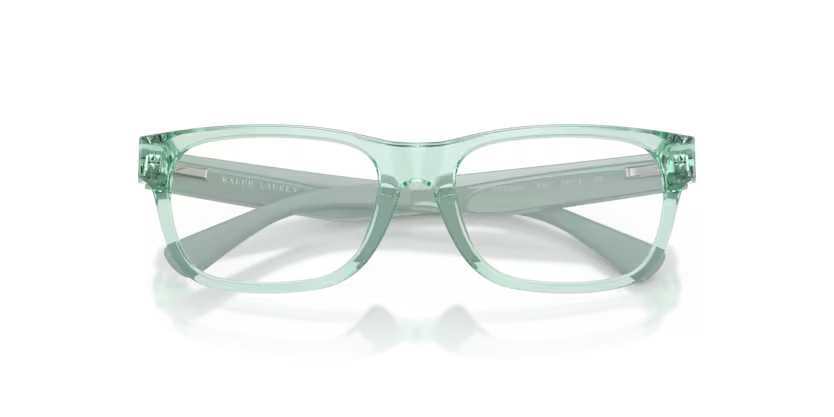 Polo Ralph Lauren 0PP8555U 6367 Shiny Transparent Light Green Rectangular Optical Frame