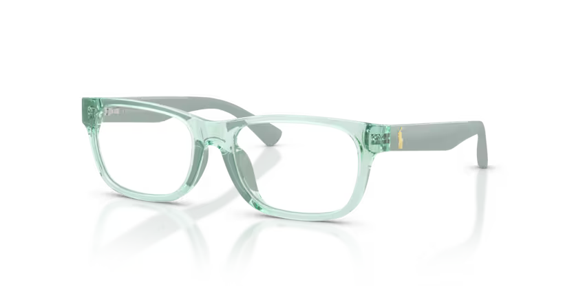 Polo Ralph Lauren 0PP8555U 6367 Shiny Transparent Light Green Rectangular Optical Frame