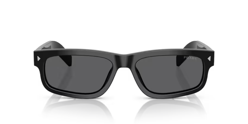 Prada 0PR B11S Color 16K731 Black Acetate Frame with Dark Grey Crystal Lenses
