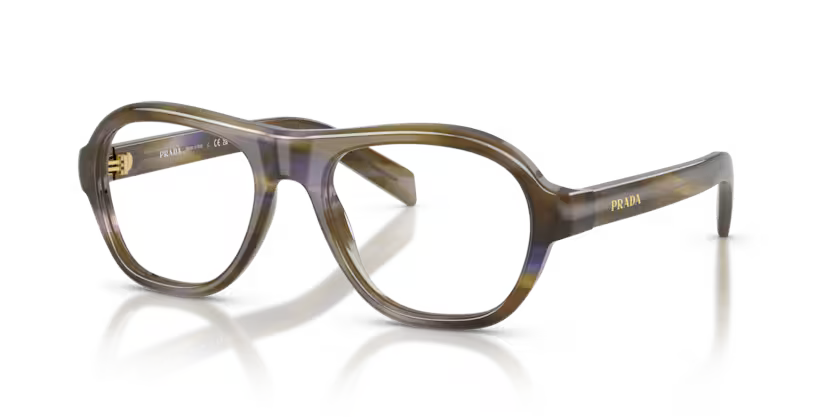 PRADA 0PR C12V 23G1O1 – Striped Lagoon (Size 54M)