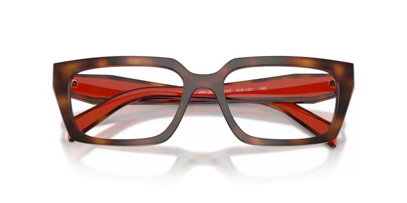 Prada 0PR D05V 01K1O1 Juniper Havana Acetate Rectangular Optical Eyeglasses Frame