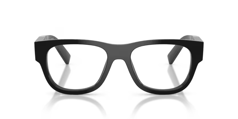 Prada 0PR D08VU 16K1O1 Black Acetate Square Optical Eyeglasses Frame