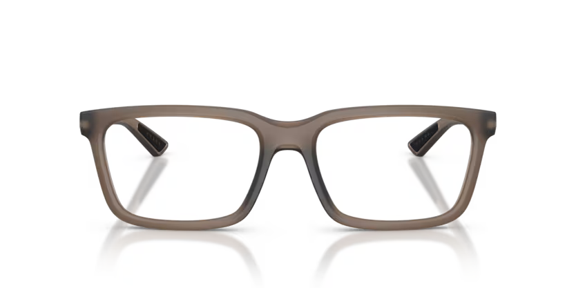 Prada Linea Rossa 0PS 02SV 29F1O1 Matte Frosted Brown Luxury Rectangle Optical Frame