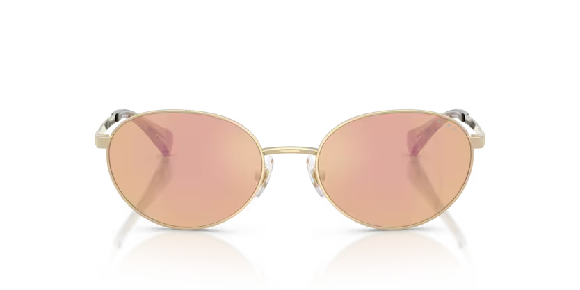 Ralph Lauren 0RA4148 9116R1 Shiny Pale Gold Oval Sunglasses