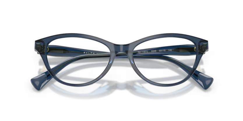 Ralph RA7197U 6346 Blue Crystal Cat Eye Optical Frame