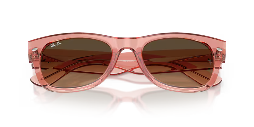 Ray-Ban 0RB0832S Mega Wayfarer II 684843 Transparent Pink Square Sunglasses