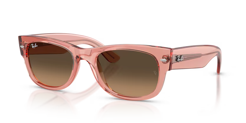 Ray-Ban 0RB0832S Mega Wayfarer II 684843 Transparent Pink Square Sunglasses