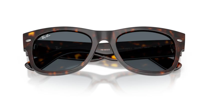 Ray-Ban 0RB0832S 902/R5 Havana Mega Wayfarer II Square Sunglasses
