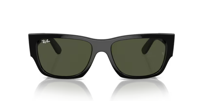 Ray-Ban 0RB0947S 901/31 Black Frame with Solid Green Crystal Lenses