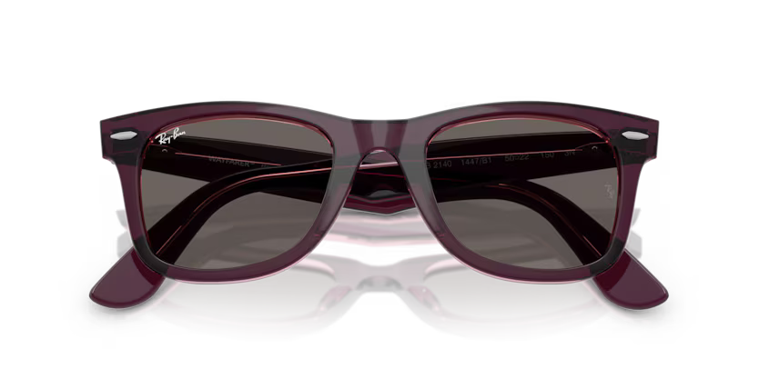 Ray-Ban 0RB2140 Wayfarer 1447B1 – Violet on Transparent Pink (50 mm)