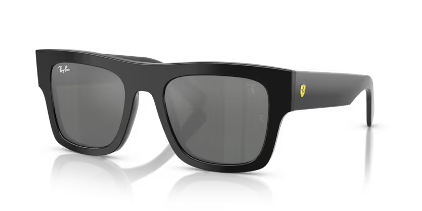Ray-Ban 0RB2217M Color F60188 Black Acetate Frame with Grey Mirror Silver Gradient Bio Lenses