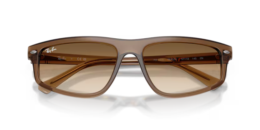 Ray-Ban 0RB2225 664051 Transparent Light Brown Irregular Sunglasses