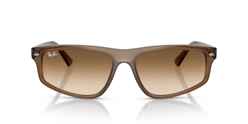Ray-Ban 0RB2225 664051 Transparent Light Brown Irregular Sunglasses