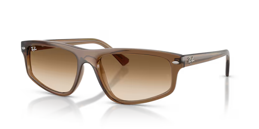 Ray-Ban 0RB2225 664051 Transparent Light Brown Irregular Sunglasses