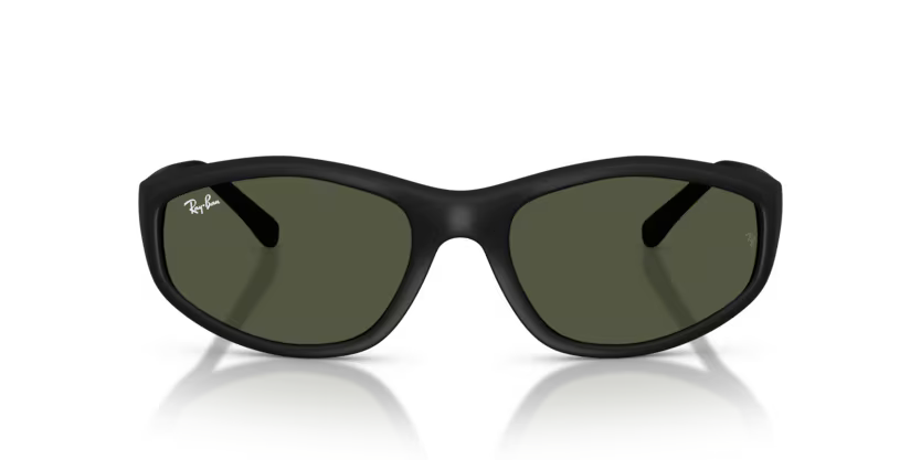 Ray-Ban 0RB2228 Color 622/31 Rubber Black Nylon Frame with Dark Green Crystal Lenses