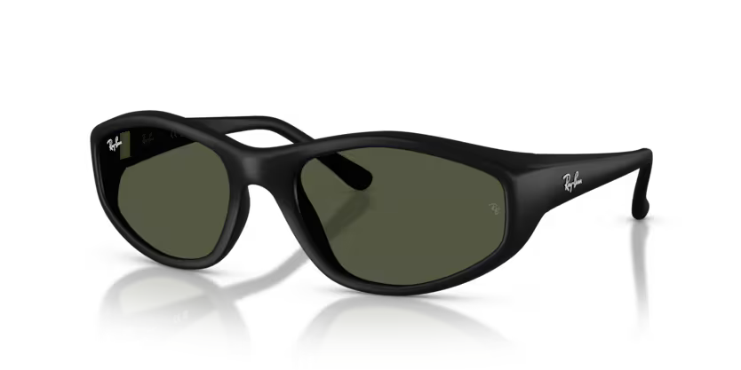 Ray-Ban 0RB2228 Color 622/31 Rubber Black Nylon Frame with Dark Green Crystal Lenses