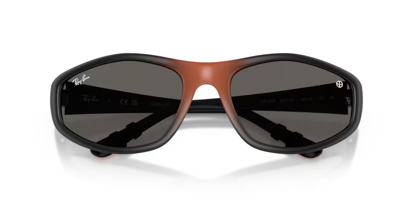 Ray-Ban 0RB2228 Color 6927B1 Polished Black Nylon Frame with Dark Grey Crystal Lenses