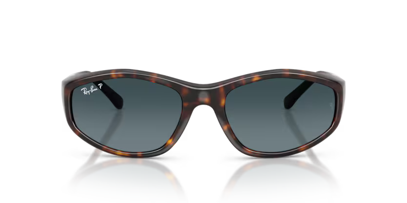 Ray-Ban 0RB2228 Color 710/S3 Polished Havana Nylon Frame with Polarized Light Blue Gradient Crystal Lenses