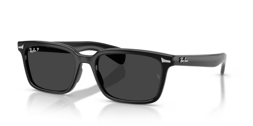 Ray-Ban 0RB2234 Brunel Color 901/48 Polished Black Propionate Frame with Polarized Black Crystal Lenses