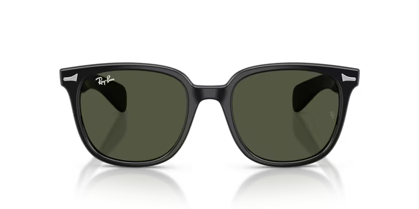 Ray-Ban 0RB2235 Brunel II Color 901/31 Polished Black Propionate Frame with Green Crystal Lenses