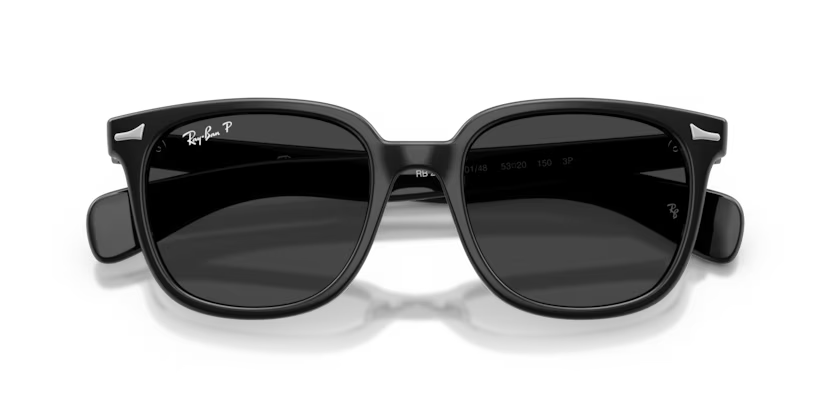 Ray-Ban 0RB2235 Brunel II Color 901/48 Polished Black Propionate Frame with Polarized Black Crystal Lenses