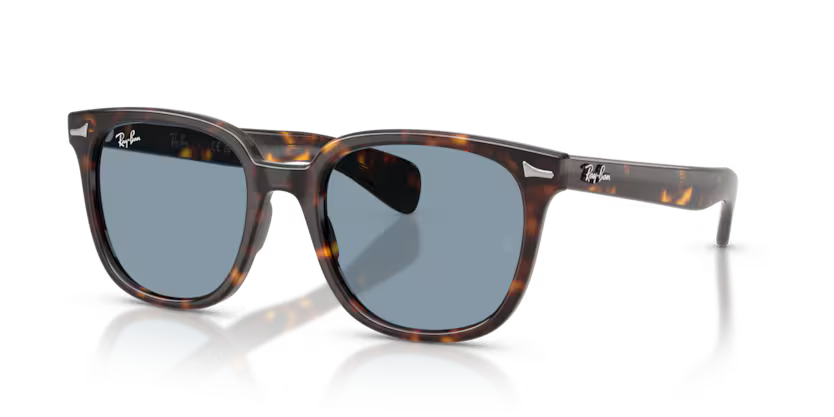 Ray-Ban 0RB2235 Brunel II Color 902/56 Polished Havana Propionate Frame with Blue Crystal Lenses