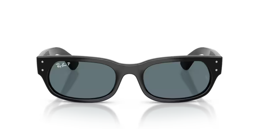 Ray-Ban 0RB2236 Color 901/48 Polished Black Propionate Frame with Polarized Black Crystal Lenses