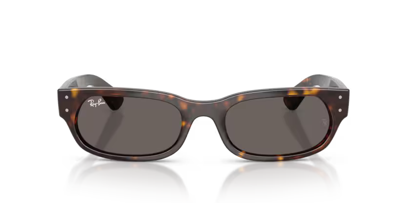 Ray-Ban 0RB2236 Color 902/B1 Polished Havana Propionate Frame with Dark Grey Crystal Lenses