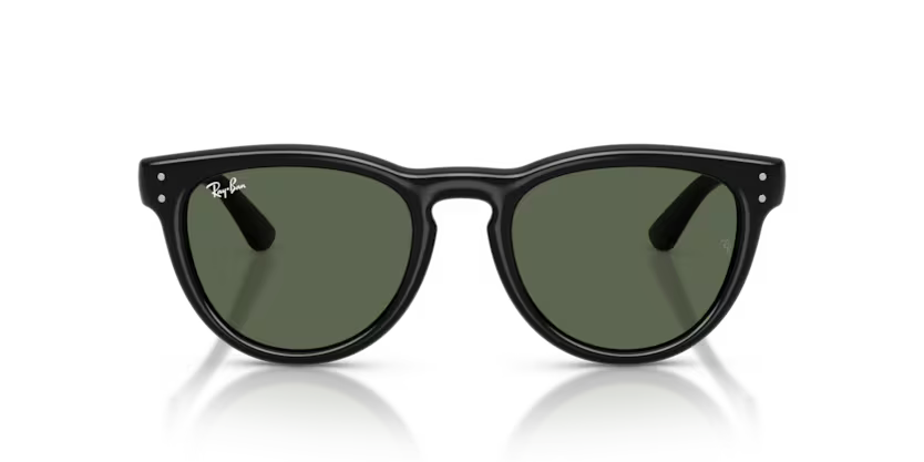 Ray-Ban 0RB2237 Color 901/71 Polished Black Propionate Frame with Dark Green Polycarbonate Lenses