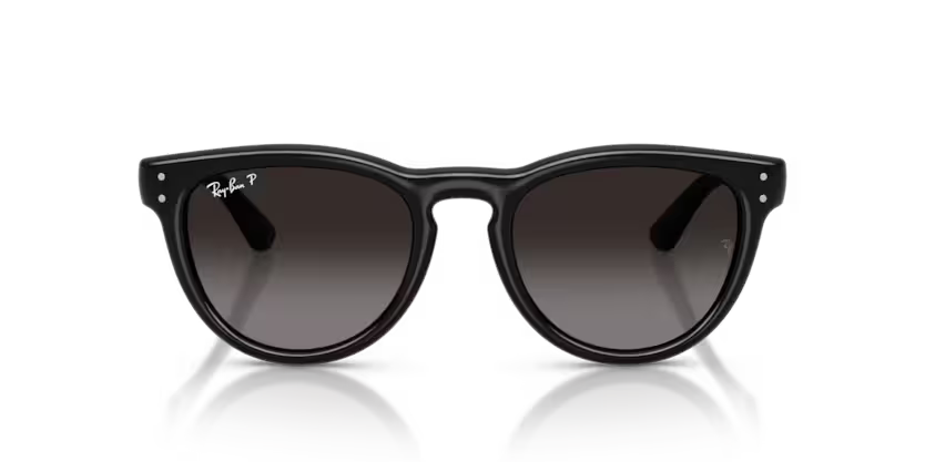 Ray-Ban 0RB2237 Color 901/T3 Polished Black Propionate Frame with Polarized Light Grey Gradient Grey Polycarbonate Lenses