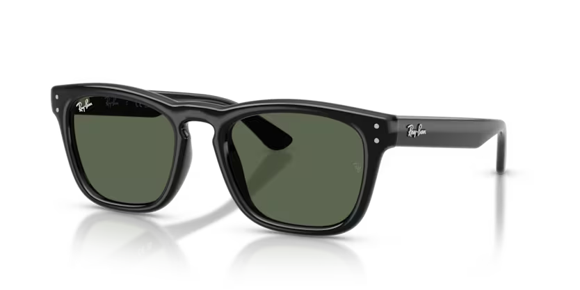 Ray-Ban 0RB2238 Color 901/71 Polished Black Propionate Frame with Dark Green Polycarbonate Lenses