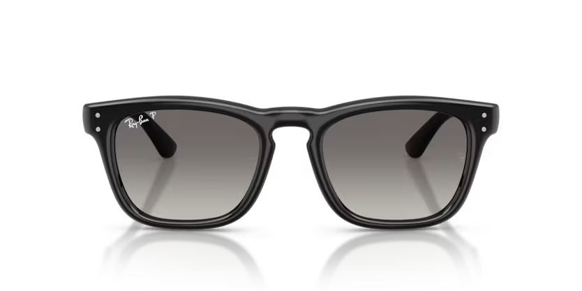 Ray-Ban 0RB2238 Color 901/T3 Polished Black Propionate Frame with Polarized Light Grey Gradient Grey Polycarbonate Lenses