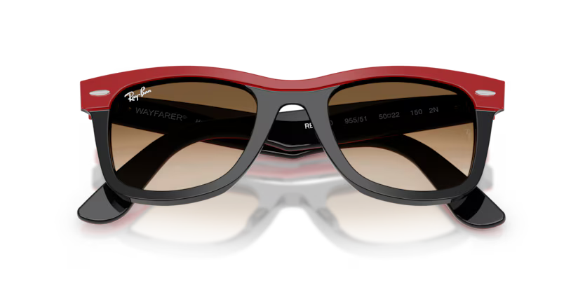Ray-Ban 0RB2240 Wayfarer 955/51 - Red on Black