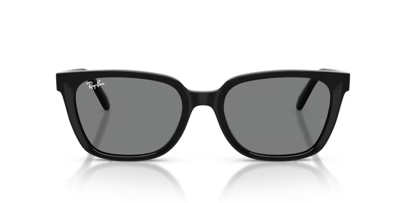 Ray-Ban 0RB2243D Color 901/87 Polished Black Acetate Frame with Dark Grey Polyamide Bio Lenses