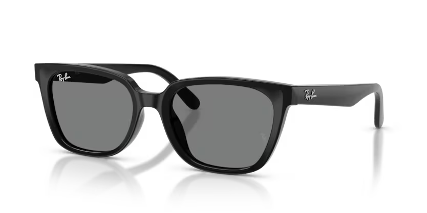 Ray-Ban 0RB2243D Color 901/87 Polished Black Acetate Frame with Dark Grey Polyamide Bio Lenses