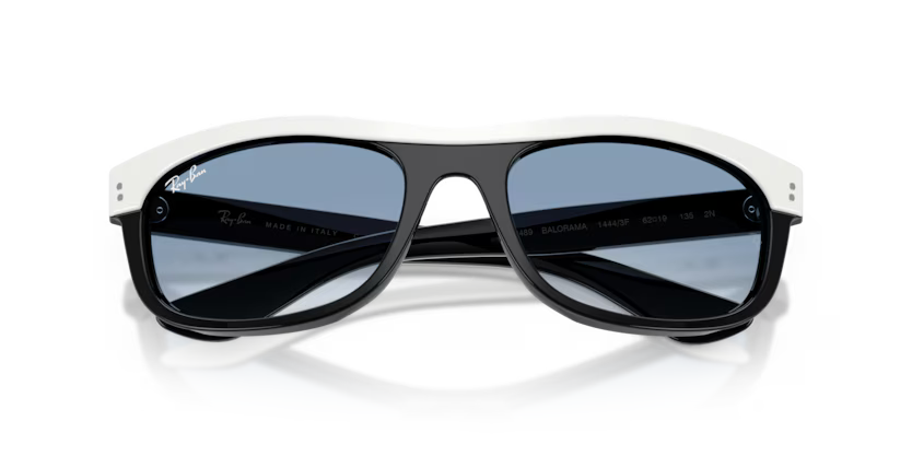 Ray-Ban 0RB2489 Balorama 14443F – White on Black