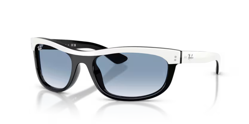 Ray-Ban 0RB2489 Balorama 14443F – White on Black