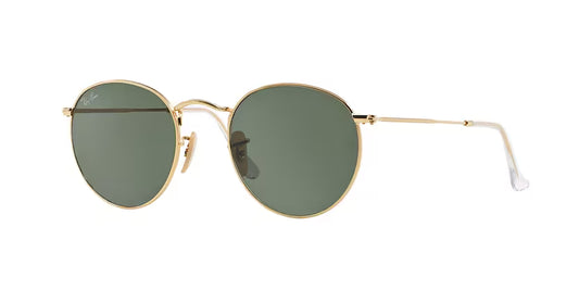 Ray-Ban 0RB3447I – Round Metal 001 Arista Gold – G-15 Green Lenses